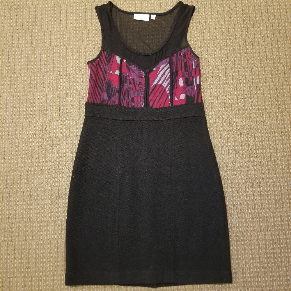 Kenar bodycon structured fitted dress mesh top